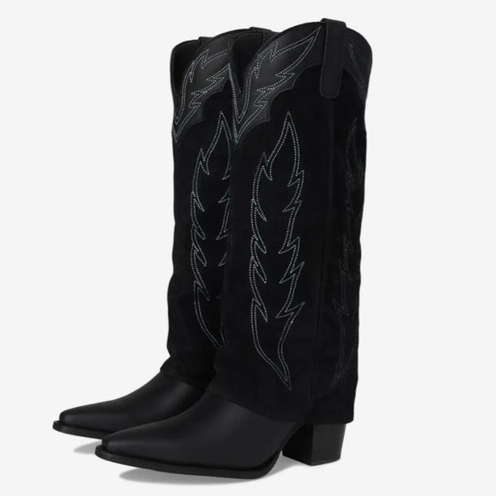 NWOB Women’s Dingo Wildfire Cowboy Boots in Black SZ 8.5